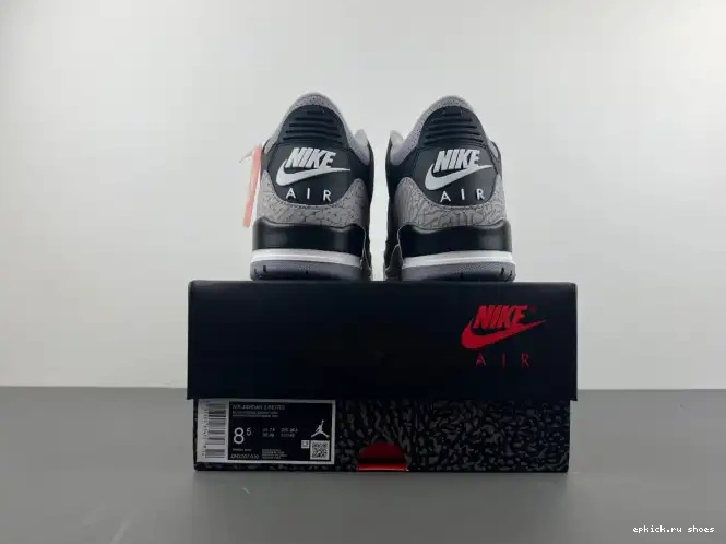 Rep Jordan 3 Cement DN3707-010 Air Black 0605